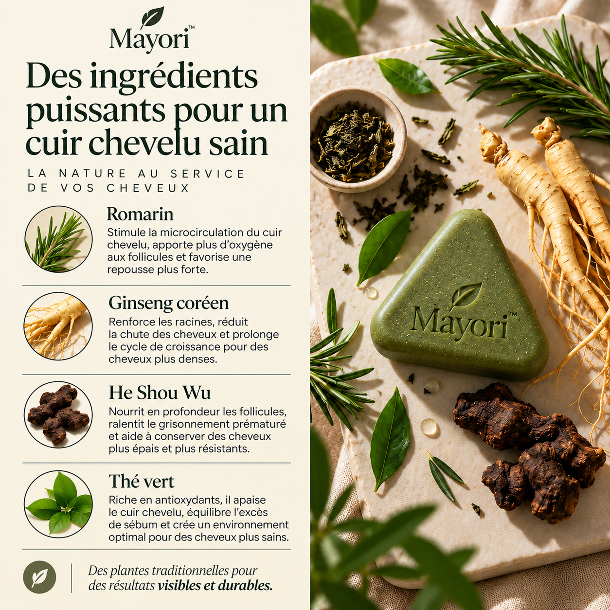 Mayori – Pain Revitalisant pour le Cuir Chevelu
